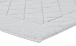 Kleine Wolke Badvorleger Bridge Cotton K | Silbergrau, 50 cm