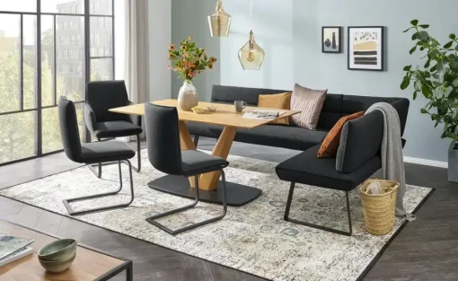 KOINOR Eckbank Dining System 3 | Schwarz, ca, 237 x 162 cm