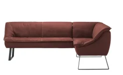 KOINOR Eckbank  Leder Alino | Rot, ca, 263x192 cm