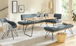 KOINOR Eckbank  Leder Dining System 4 | Blau, ca, 237 x 152 cm