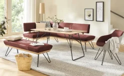 KOINOR Eckbank  Leder Dining System 4 | Rot, ca, 152 x 237 cm