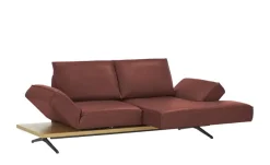 KOINOR Ecksofa Echtleder Phoenix | Rot, rechts