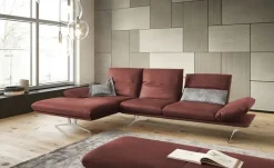 KOINOR Ecksofa Echtleder Francis | Rot, links | Höffner