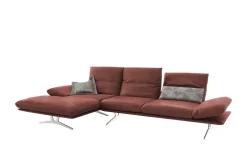 KOINOR Ecksofa Echtleder Francis | Rot, links | Höffner