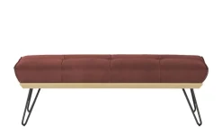 KOINOR Hockerbank  Leder Dining System 4 | Rot, 130 cm