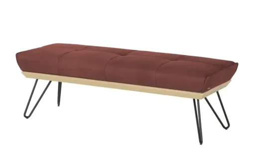 KOINOR Hockerbank  Leder Dining System 4 | Rot, 130 cm