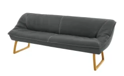KOINOR Polsterbank  Leder Alino | Dunkelgrau, 188 cm
