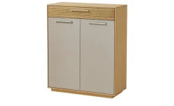 Kombikommode Longo | Eiche bianco, Taupe | Höffner