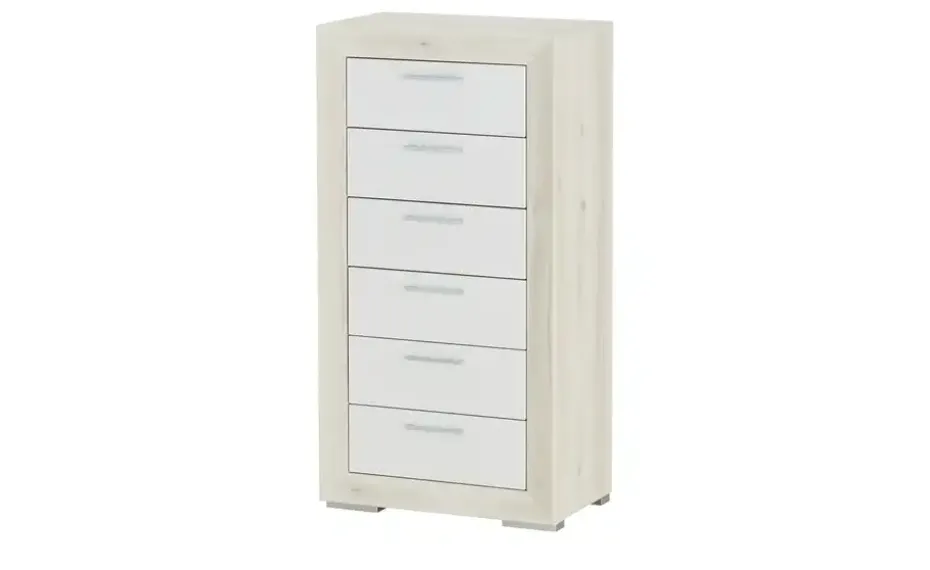 Kommode Fiesta | Weiß, Eiche (Nachbildung), Eiche (Nachbildung)