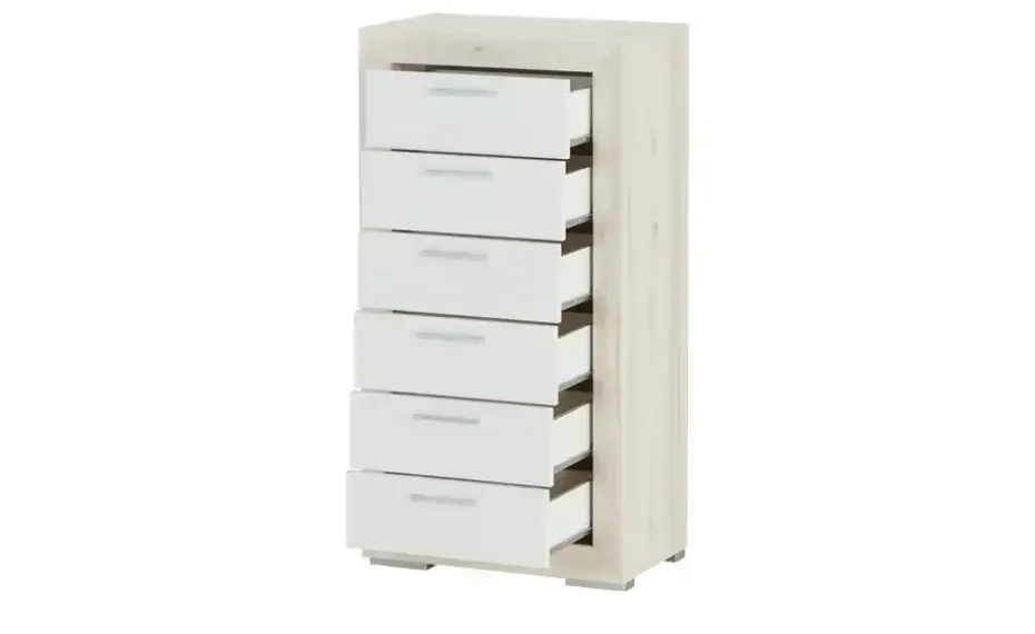 Kommode Fiesta | Weiß, Eiche (Nachbildung), Eiche (Nachbildung)