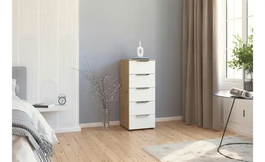 Kommode Flipp | Weiß, Eiche Artisan (Nachbildung), Weiß, Eiche Artisan (Nachbildung)