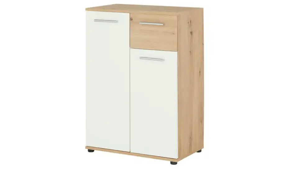 Kommode Jelsi | Weiß, Eiche Artisan (Nachbildung)