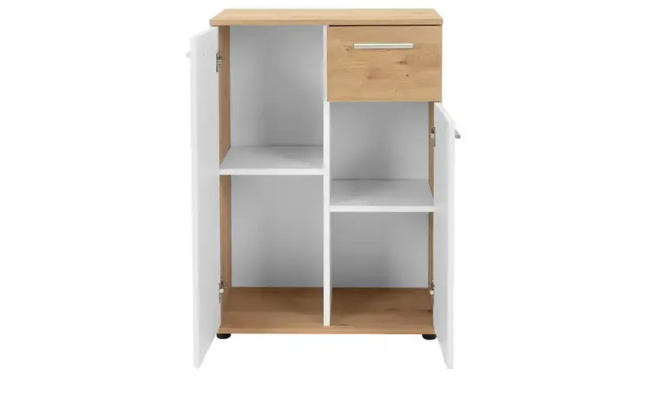 Kommode Jelsi | Weiß, Eiche Artisan (Nachbildung)