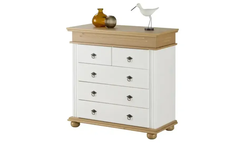 Kommode Massivholz Fehmarn | Weiß, Eiche | Höffner