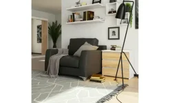 Kommode mit 3 Schubladen Carlo | Weiß, Eiche Sonoma (Nachbildung)