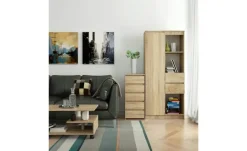 Kommode mit 5 Schubladen Carlo | Eiche Sonoma (Nachbildung)