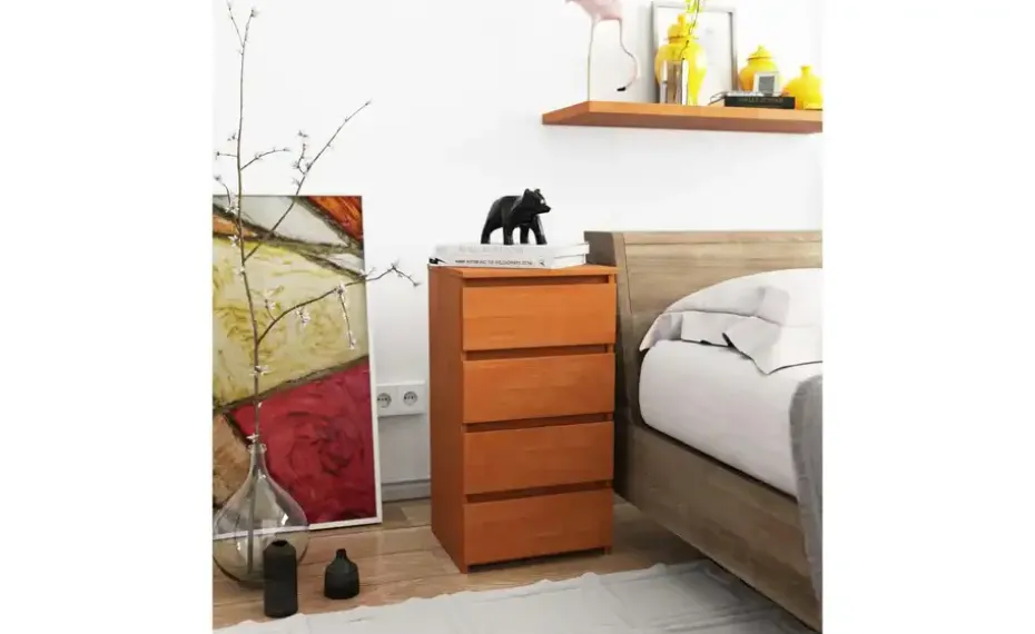 Kommode mit 4 Schubladen Carlo | Erle (Nachbildung)
