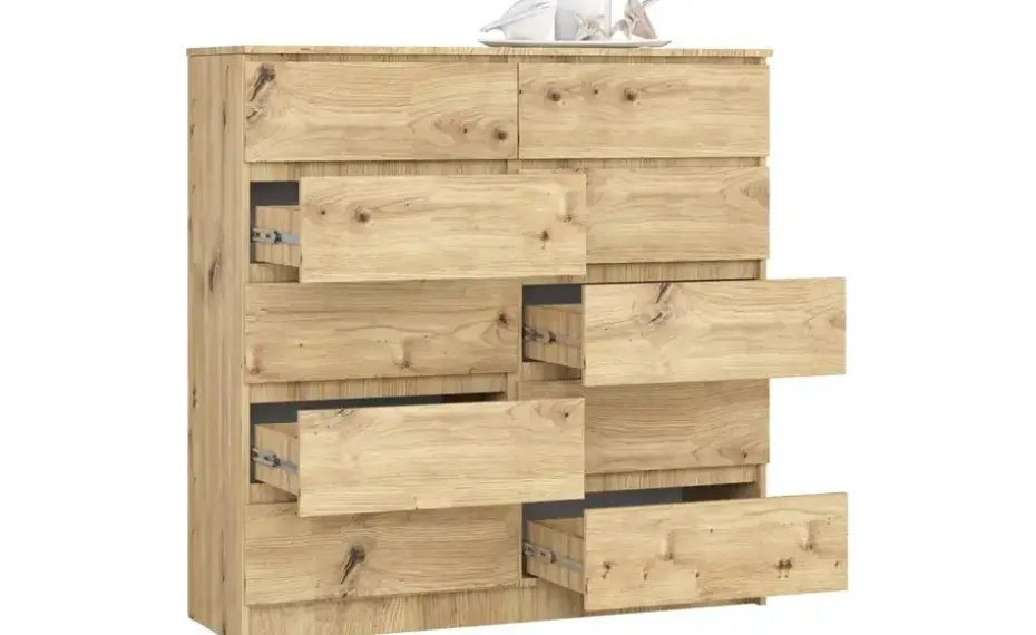 Kommode mit 10 Schubladen Kersten | Eiche Artisan (Nachbildung)
