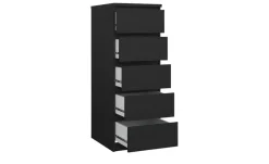 Kommode Nardo | 5 Stück, Schwarz, matt | Möbel Höffner