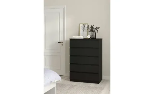 Kommode Nardo | Schwarz, matt, 5 Stück | Möbel Höffner