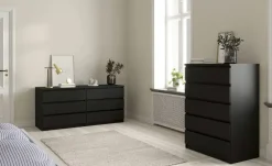 Kommode Nardo | Schwarz, matt, 5 Stück | Möbel Höffner
