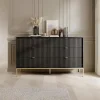 Kommode Nova | Schwarz, Goldfarben | Möbel Höffner