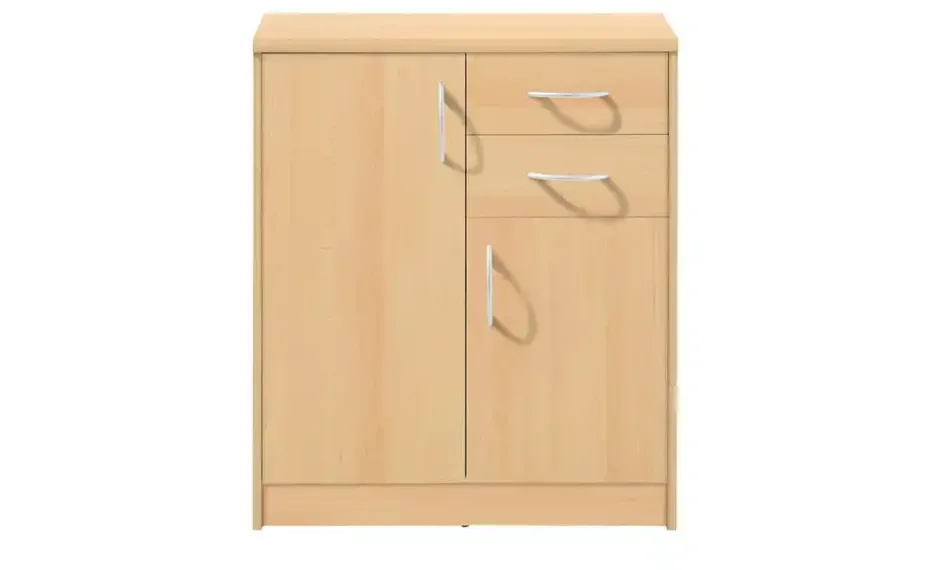 Kommode Oppeano | Buche (Nachbildung), Ausführung II (2 Türen/2 Schubkästen)