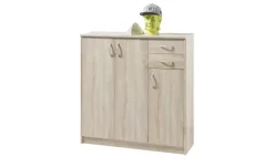 Kommode Oppeano | Eiche Sonoma (Nachbildung), Ausführung III (3 Türen/2 Schubkästen)