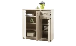 Kommode Oppeano | Eiche Sonoma (Nachbildung), Ausführung III (3 Türen/2 Schubkästen)