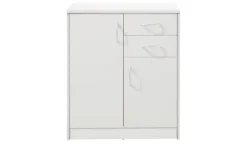 Kommode Oppeano | Weiß, Ausführung II (2 Türen/2 Schubkästen)