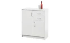 Kommode Oppeano | Weiß, Ausführung II (2 Türen/2 Schubkästen)