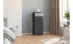 Kommode Skyla | Grau, Salbeigrün, Grau, Salbeigrün