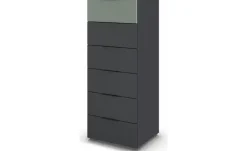 Kommode Skyla | Grau, Salbeigrün, Grau, Salbeigrün