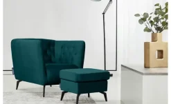 KONSIMO Sessel Cordi | Türkis/Petrol, Webstoff