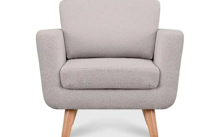 KONSIMO Sessel Tagio | Hellgrau, Boucléstoff | Höffner