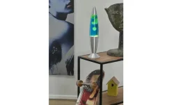 Lava-Leuchte, silber, blau/gelb | Möbel Höffner