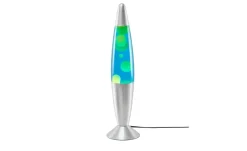 Lava-Leuchte, silber, blau/gelb | Möbel Höffner