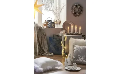 LAVIDA Tischläufer Glitzer | Grau, silberfarben