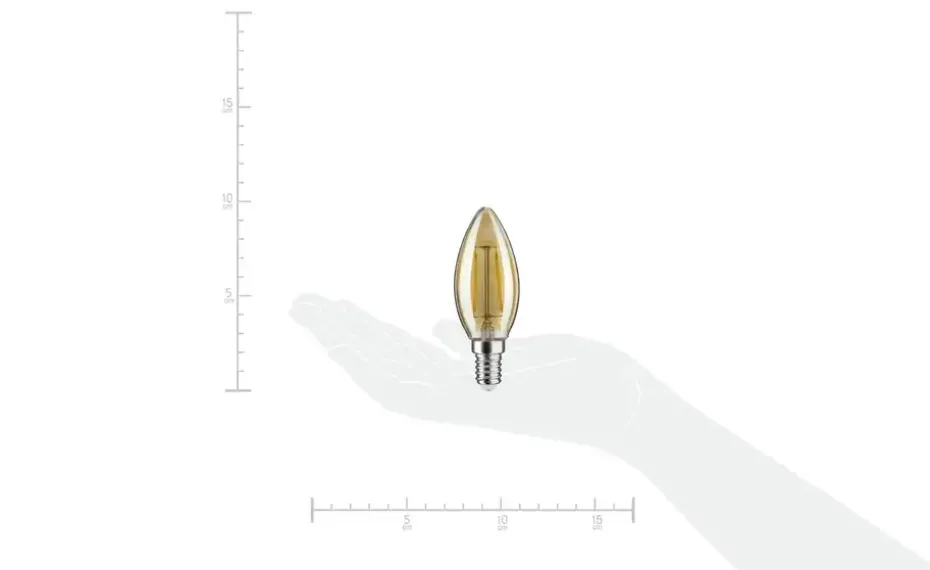 LED Vintage Kerze E14/2W gold | Möbel Höffner