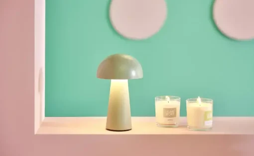 LED-Akkutischleuchte | matt, Grün | Möbel Höffner