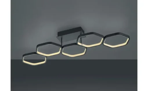 LED-Deckenleuchte, 4-flammig, grau | Möbel Höffner