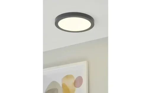 LED-Deckenleuchte, rund, dunkelgrau | Dunkelgrau, Weiß, matt