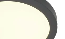 LED-Deckenleuchte, rund, dunkelgrau | Dunkelgrau, Weiß, matt