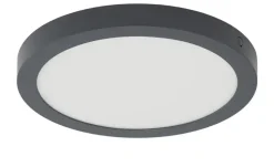 LED-Deckenleuchte, rund, dunkelgrau | Dunkelgrau, Weiß, matt