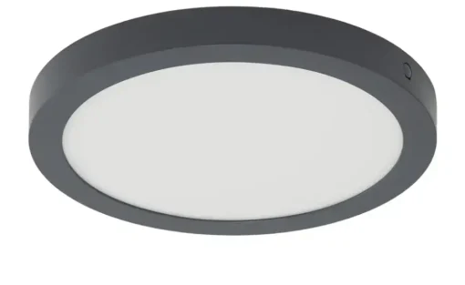 LED-Deckenleuchte, rund, dunkelgrau | Dunkelgrau, Weiß, matt
