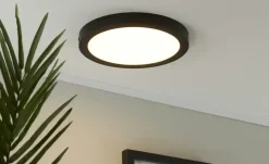 LED-Deckenleuchte, rund, schwarz | Schwarz, Weiß, matt