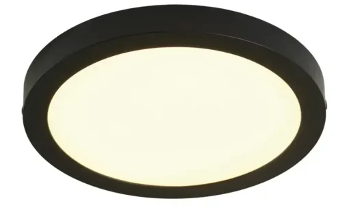 LED-Deckenleuchte, rund, schwarz | Schwarz, Weiß, matt