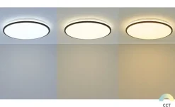 LED-Deckenleuchte, weiß mit schwarzem Ring `groß` | 48 W
