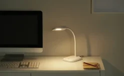 LED-Schreibtischleuchte, 1-flammig, weiß | Weiß, lackiert