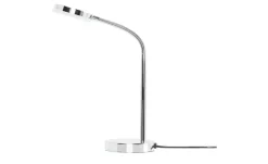 LED-Schreibtischleuchte, 1-flammig, chromfarben | silberfarben, verchromt, lackiert